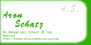 aron schatz business card